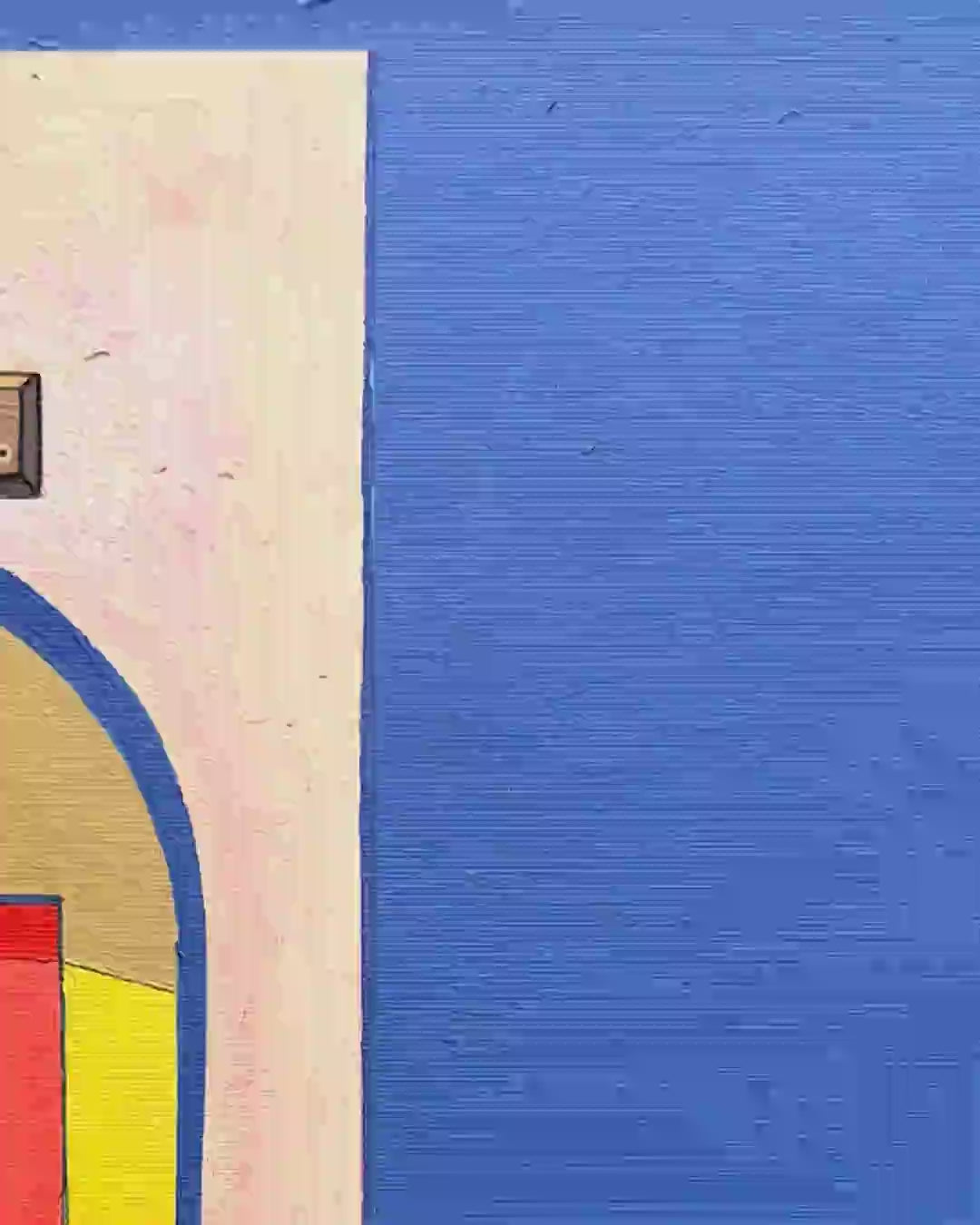 Close-up detail scan of "Casa Azul" by Lucy Reed 2