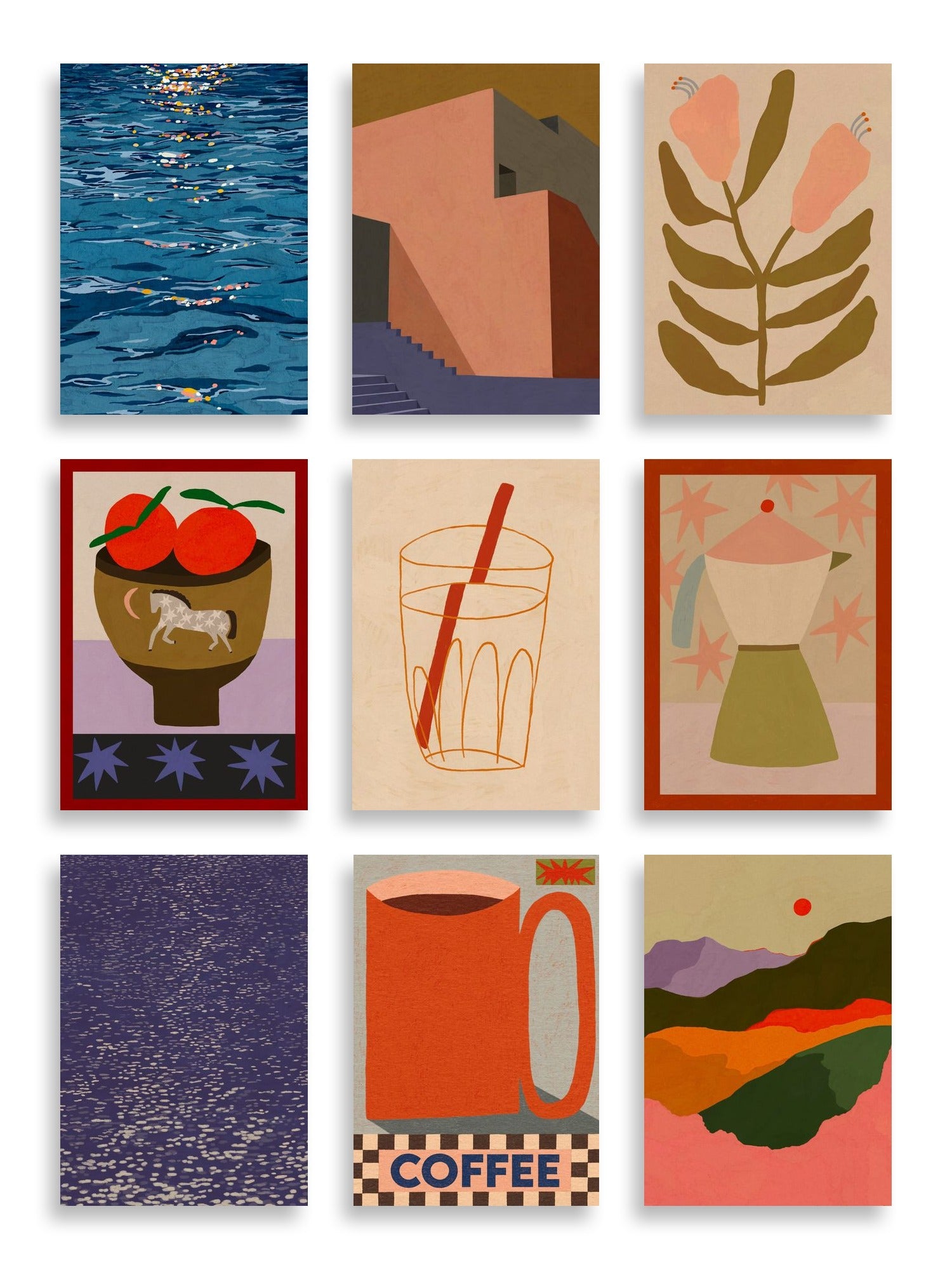 Sophie Deller Art Print Bundle — artwork selection grid by Sophie Deller
