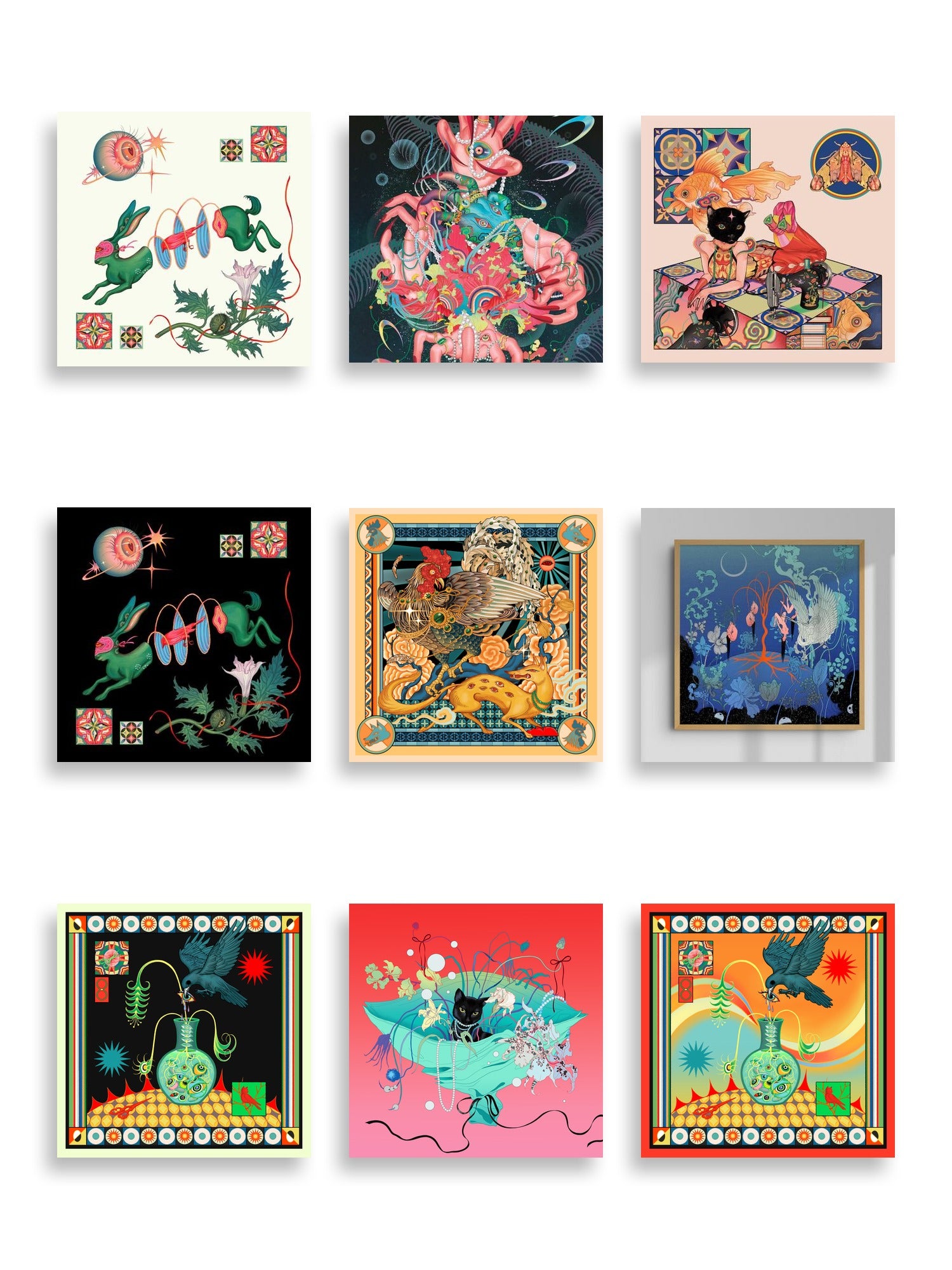 Toma Nguyễn Art Print Bundle — artwork selection grid by Toma Nguyễn
