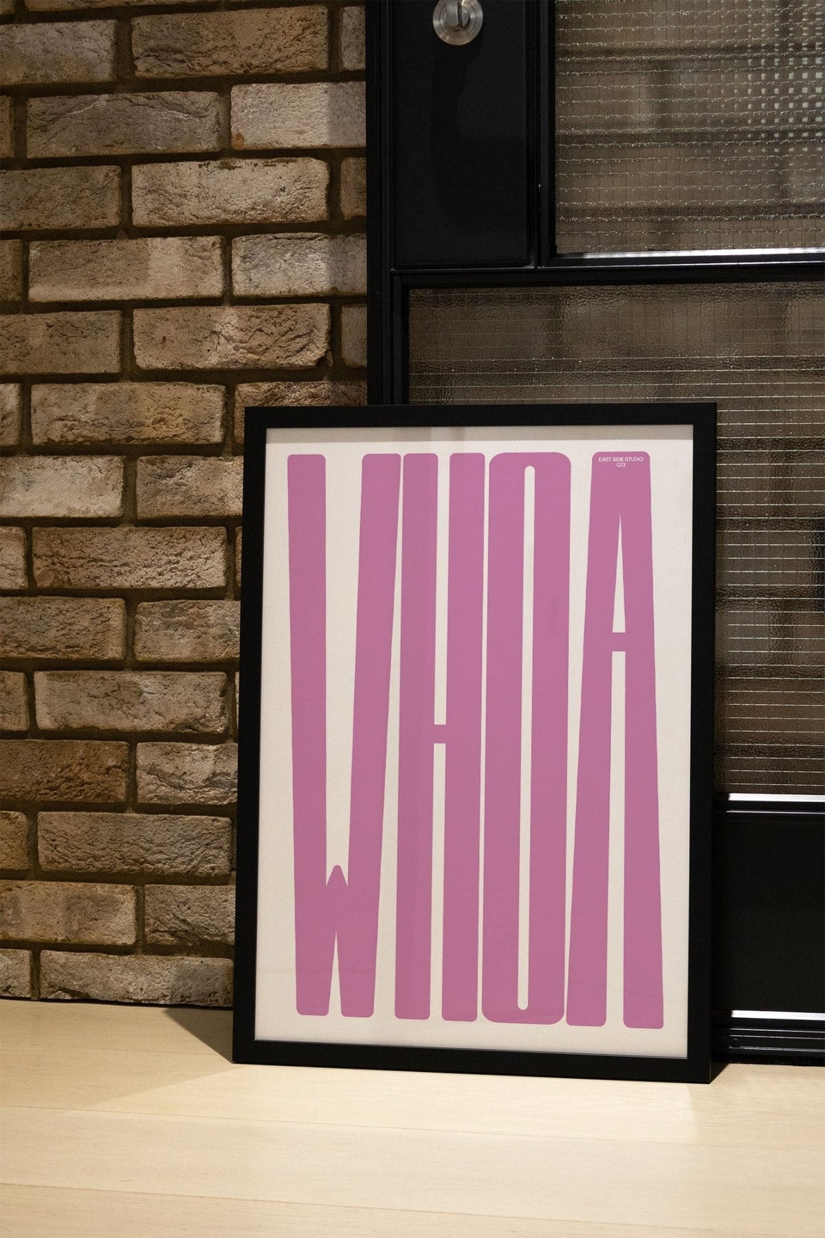 Bold Typography Art Print - WHOA - Lilac | East Side Studio London