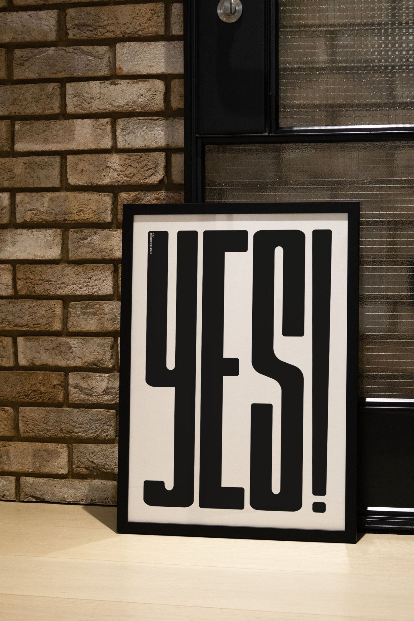 YES! - Black - East Side Studio - Art Prints